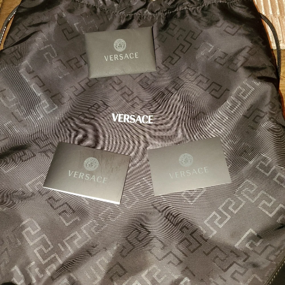 Versace Drawstring Unisex Rucksack Nylon Drawstring Bag - Picture 8 of 11